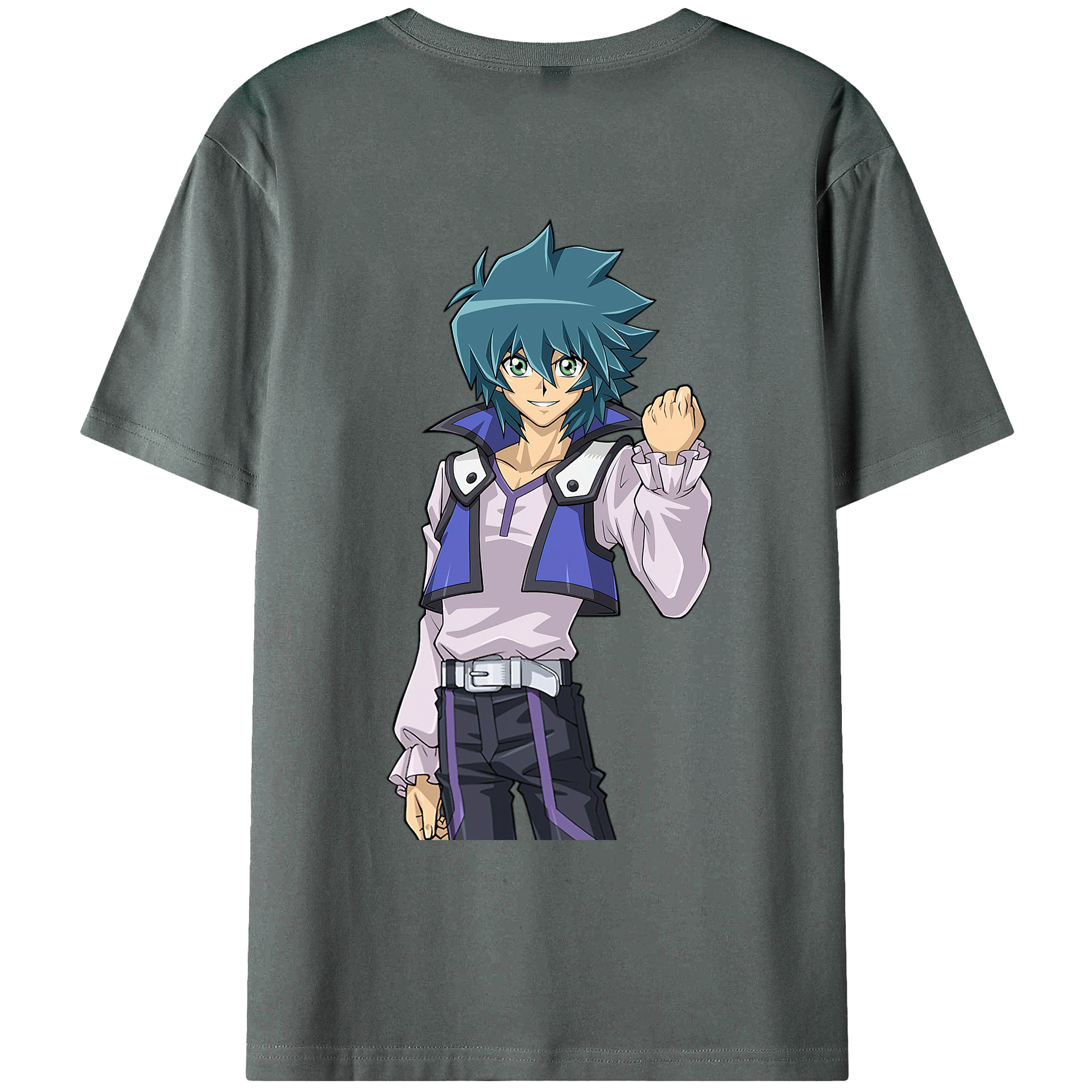 （画像用） 遊☆戯☆王 Yu-Gi-Oh! 綿100％ メンズ半袖Tシャツ（バックプリント） 通気性